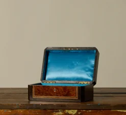 Pierce & Ward ANTIQUE BURL WOOD JEWELRY BOX | Boxes