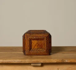 Pierce & Ward ANTIQUE WOODEN TRAMP ART BOX | Boxes