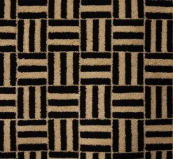 Pierce & Ward BAINA SAROMA BATH MAT IN SAND & NOIR | Bed + Bath | Gifts