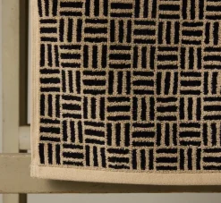 Pierce & Ward BAINA TORRENS HAND TOWEL IN SAND & NOIR | Bed + Bath