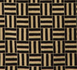 Pierce & Ward BAINA WILLIS POOL TOWEL IN SAND & NOIR | Bed + Bath