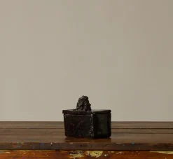 Pierce & Ward BLACK CERAMIC FIGURE BOX WITH BUST | Boxes