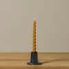 Pierce & Ward BRITISH COLOUR STANDARD GLASS CANDLEHOLDER IN MINERAL BLUE | Candlesticks & Candles