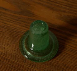 Pierce & Ward BRITISH COLOUR STANDARD GLASS CANDLEHOLDER IN JADE GREEN | Candlesticks & Candles