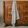 Pierce & Ward BROGUE STRIPE LINEN TEA TOWEL LEAF | Kitchen
