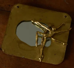 Pierce & Ward BRUTALIST BRASS DANCER MIRROR | Objets D'Art | Mirrors
