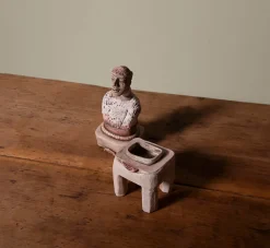 Pierce & Ward BUST OF MAN WITH LACE BOX BY GAYSER | Ceramics | Boxes