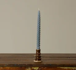 Pierce & Ward CERAMIC BROWN CANDLESTICK HOLDER | Candlesticks & Candles