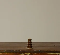 Pierce & Ward CERAMIC BROWN CANDLESTICK HOLDER | Candlesticks & Candles
