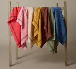 Pierce & Ward CHARVET FRENCH LINEN TEA TOWEL IN BUVARD | Kitchen