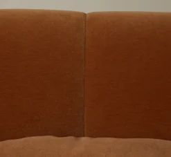 Pierce & Ward CROISSANT COUCH IN APRICOT MOHAIR | Furniture