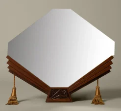 Pierce & Ward DUTCH OAK & COROMANDEL ART DECO STYLE MIRROR | Mirrors