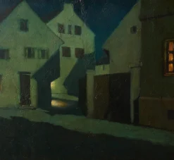 Pierce & Ward EARLY 20TH CENTURY HUNGARIAN VILLAGE AT NIGHT | Art