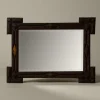 Pierce & Ward EARLY 19TH CENTURY TRAMP ART MIRROR GEOMETRIC CORNERS | Mirrors