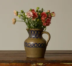 Pierce & Ward EARTHENWARE FOLK ART LOOP PITCHER | Vessels