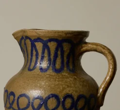 Pierce & Ward EARTHENWARE FOLK ART LOOP PITCHER | Vessels