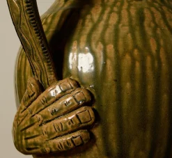 Pierce & Ward EARTHENWARE FOLK ART VASE WITH HAND | Ceramics | Vessels