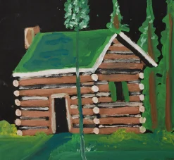 Pierce & Ward FOLK ART LOG CABIN BY JIMMY LEE SUDDUTH | Art