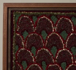 Pierce & Ward FRAMED EARLY 20TH CENTURY AMERICAN GEOMETRIC HOOKED RUG II | Art
