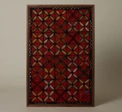 Pierce & Ward FRAMED 19TH CENTURY AMERICAN GEOMETRIC HOOKED RUG I | Art