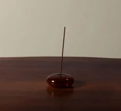 Pierce & Ward GENTLE HABITS AMBER GLASS INCENSE HOLDER | Apothecary