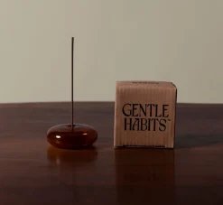 Pierce & Ward GENTLE HABITS AMBER GLASS INCENSE HOLDER | Apothecary