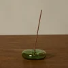 Pierce & Ward GENTLE HABITS GREEN GLASS INCENSE HOLDER | Apothecary