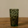 Pierce & Ward HAND BLOWN MINT TORTOISE SHELL HIGHBALL GLASS | Kitchen