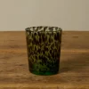 Pierce & Ward HAND BLOWN MINT TORTOISE SHELL TUMBLER GLASS | Kitchen
