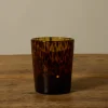Pierce & Ward HAND BLOWN TORTOISE SHELL TUMBLER GLASS | Kitchen
