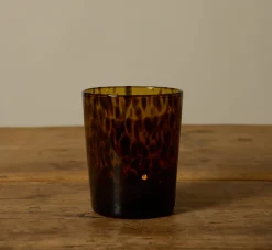 Pierce & Ward HAND BLOWN TORTOISE SHELL TUMBLER GLASS | Kitchen