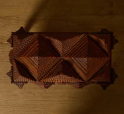 Pierce & Ward HAND-CARVED PYRAMID TRAMP ART BOX | Boxes