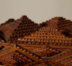Pierce & Ward HAND-CARVED PYRAMID TRAMP ART BOX | Boxes