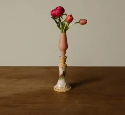 Pierce & Ward HANDS VASE CANDLE IN BLUSH | Candlesticks & Candles