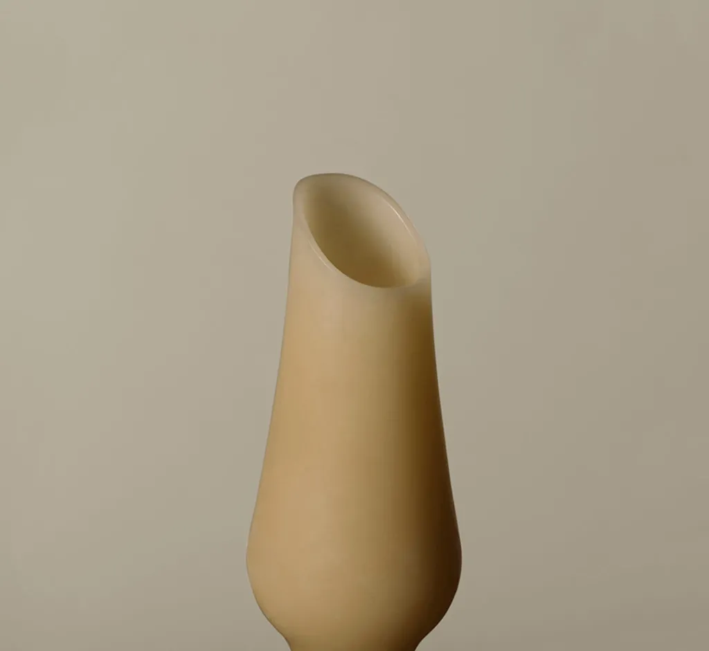 Pierce & Ward HANDS VASE CANDLE IN TAUPE | Candlesticks & Candles