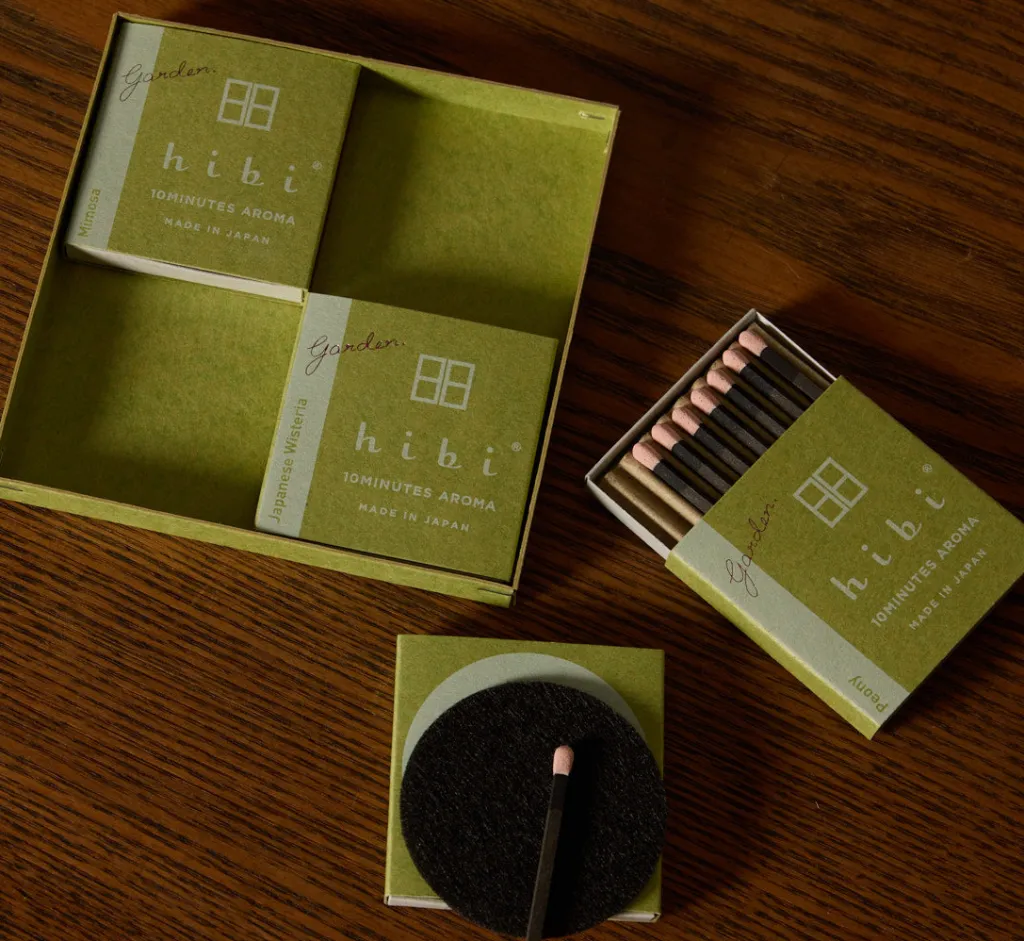 Pierce & Ward HIBI INCENSE MATCH GIFT BOX IN GARDEN | Apothecary