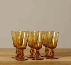 Pierce & Ward IL BUCO VITA TAPERED GOBLET IN AMBER | Kitchen