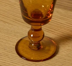 Pierce & Ward IL BUCO VITA TAPERED GOBLET IN AMBER | Kitchen