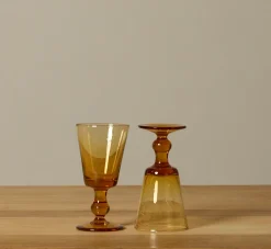 Pierce & Ward IL BUCO VITA TAPERED GOBLET IN AMBER | Kitchen