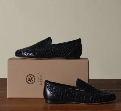 Pierce & Ward JAMIE HALLER X PW WOVEN LOAFER BLACK | Collaborations