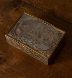 Pierce & Ward LATE 19TH CENTURY BRASS JEWELRY BOX | Boxes