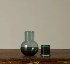 Pierce & Ward LAUSANNE HAND BLOWN GREEN GLASS ROUND CARAFE | Kitchen | Gifts