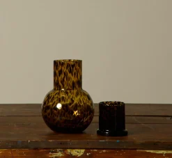 Pierce & Ward LAUSANNE HAND BLOWN TORTOISE SHELL ROUND CARAFE | Kitchen
