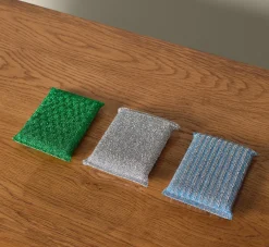 Pierce & Ward METALLIC SPONGES IN BLUE, GREEN AND SILVER | Kitchen