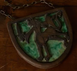 Pierce & Ward MID CENTURY CERAMIC AND METAL PLAQUE II | Objets D'Art