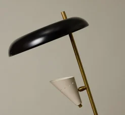 Pierce & Ward 1960 MID CENTURY ITALIAN TABLE LAMP IN BLACK/IVORY | Lighting