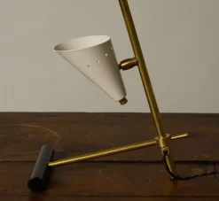 Pierce & Ward 1960 MID CENTURY ITALIAN TABLE LAMP IN BLACK/IVORY | Lighting