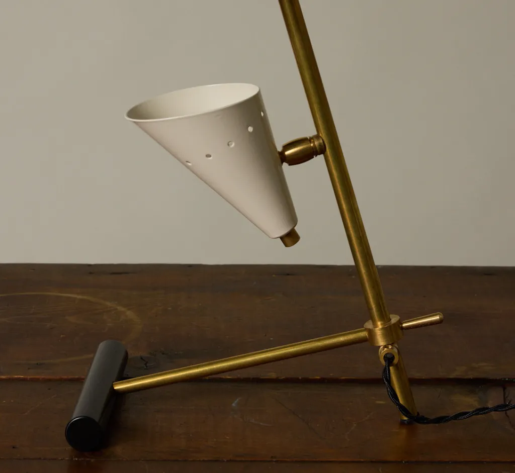 Pierce & Ward 1960 MID CENTURY ITALIAN TABLE LAMP IN BLACK/IVORY | Lighting