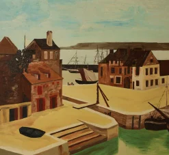 Pierce & Ward MID 20TH CENTURY DUTCH DOCK SCENE | Art