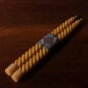 Pierce & Ward PAIR OF BEESWAX TAPER SWIVEL CANDLES NATURAL | Candlesticks & Candles